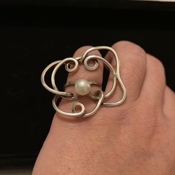 Peruvian Collection Jewelry - PERUVIAN ring with fresh water Pearl 🧿
